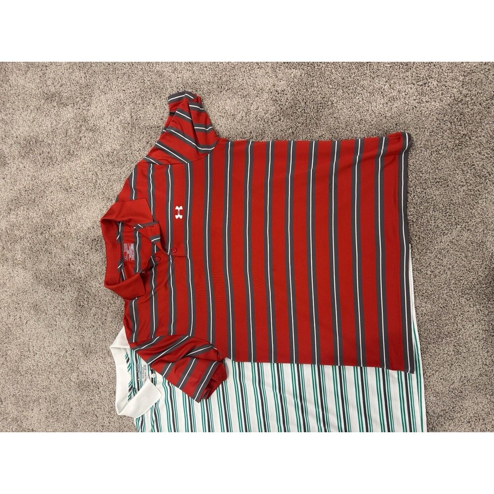 Lot Of  3 Under Armour Loose Heat Gear Men’s Polo Shirts XL  Short Sleeve - Picture 4 of 7